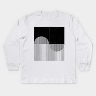 Abstract Wave Kids Long Sleeve T-Shirt